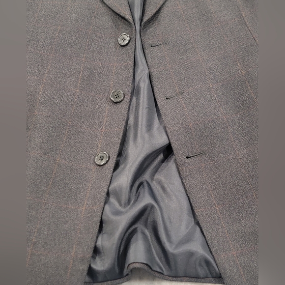 43R Men's Vintage Cashmere Touch Blazer Brownish Gray Wool/Cashmere Sport Coat - Picture 2 of 9